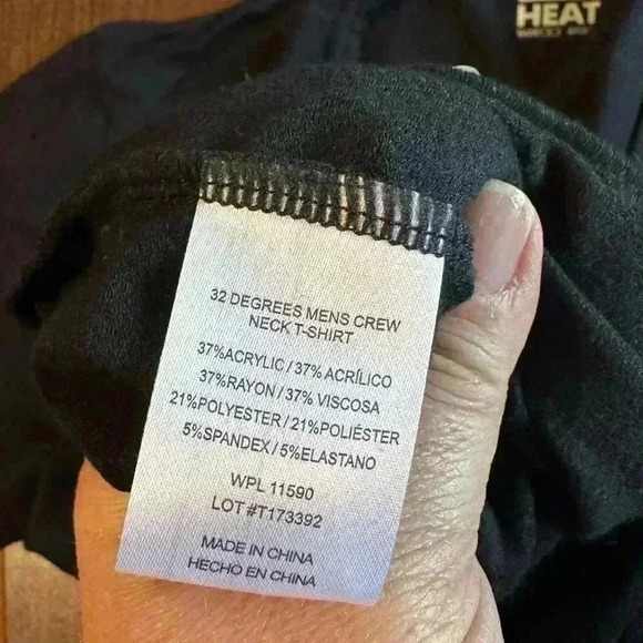 32 Degree Heat Long Sleeve Base Layer. Sz L. Black. - Picture 5 of 5